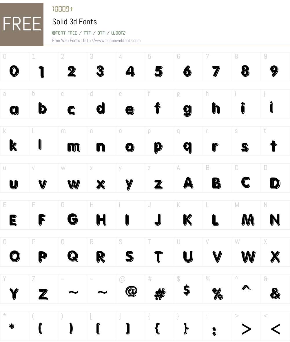 Solid 3d Font Screenshots