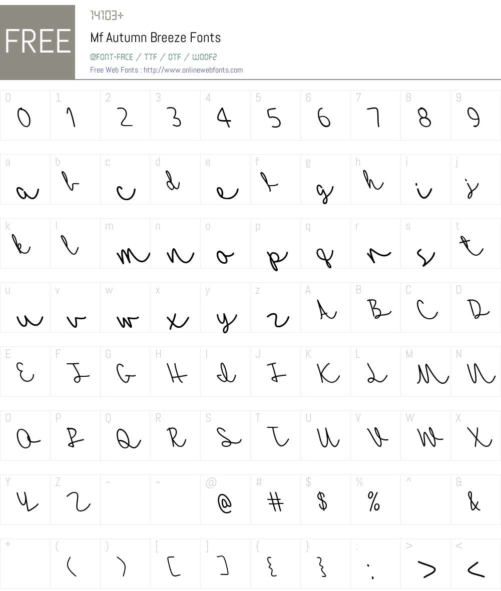 Mf Autumn Breeze Font Screenshots