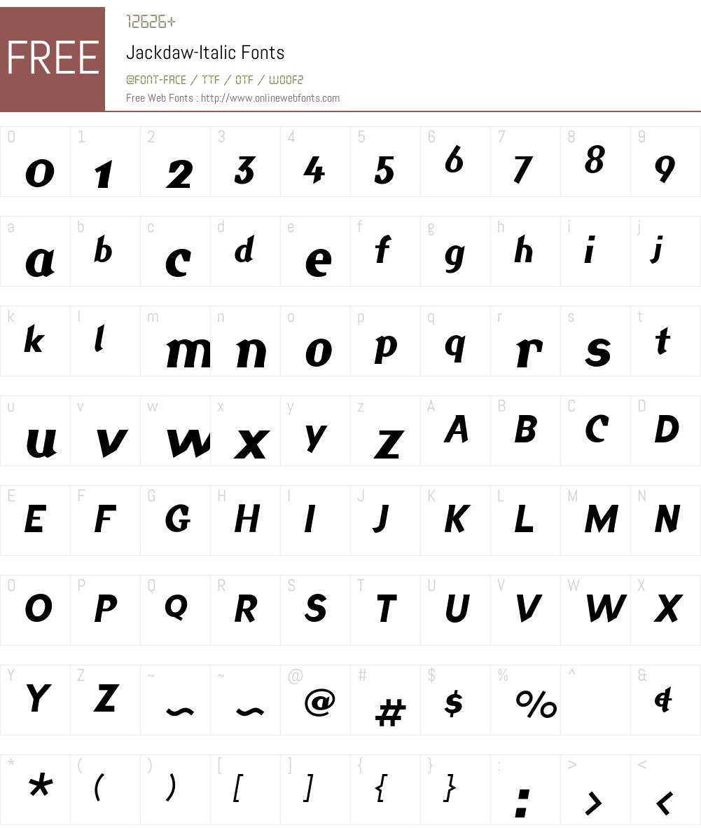 Jackdaw Font Screenshots