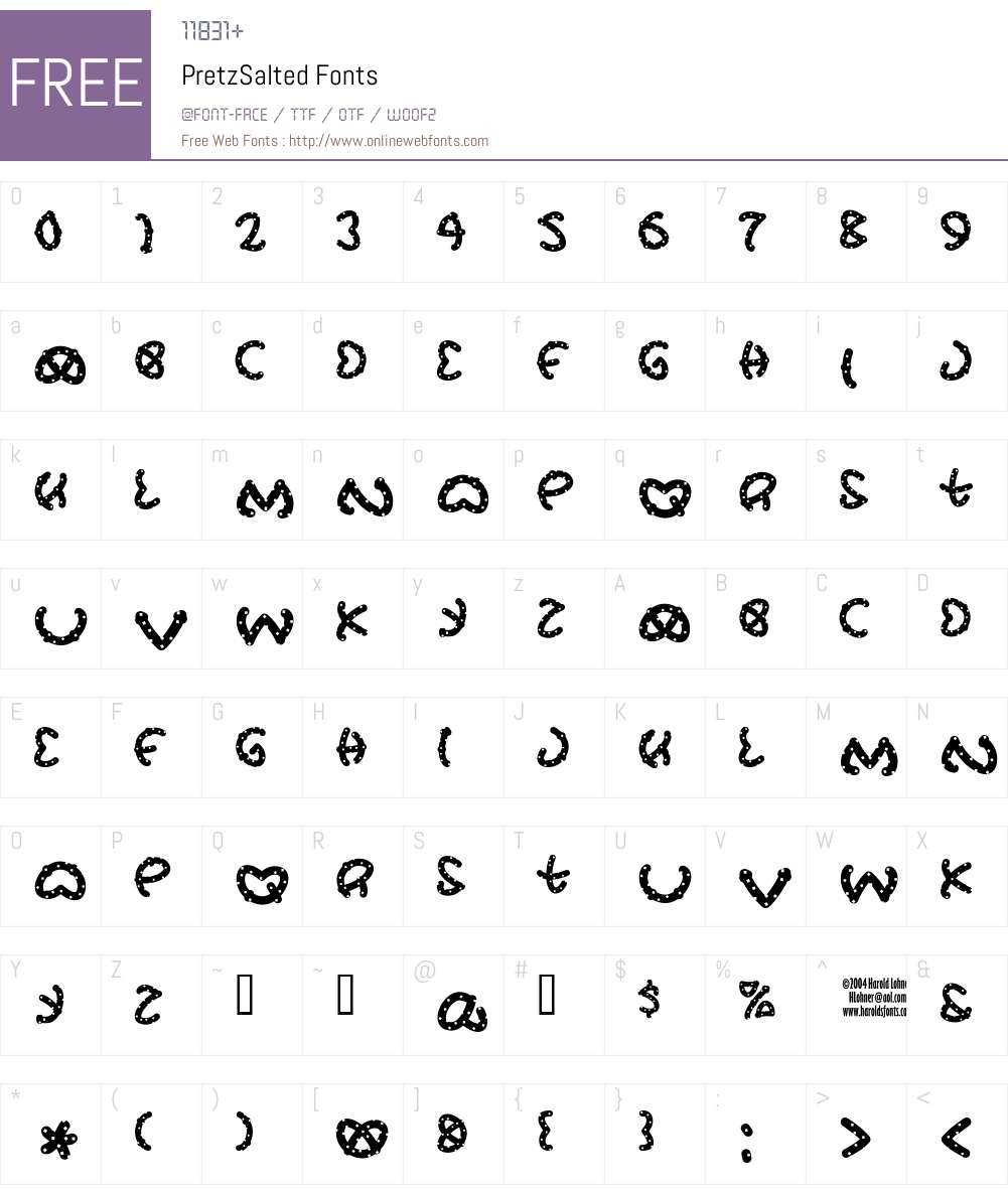 PretzSalted Font Screenshots