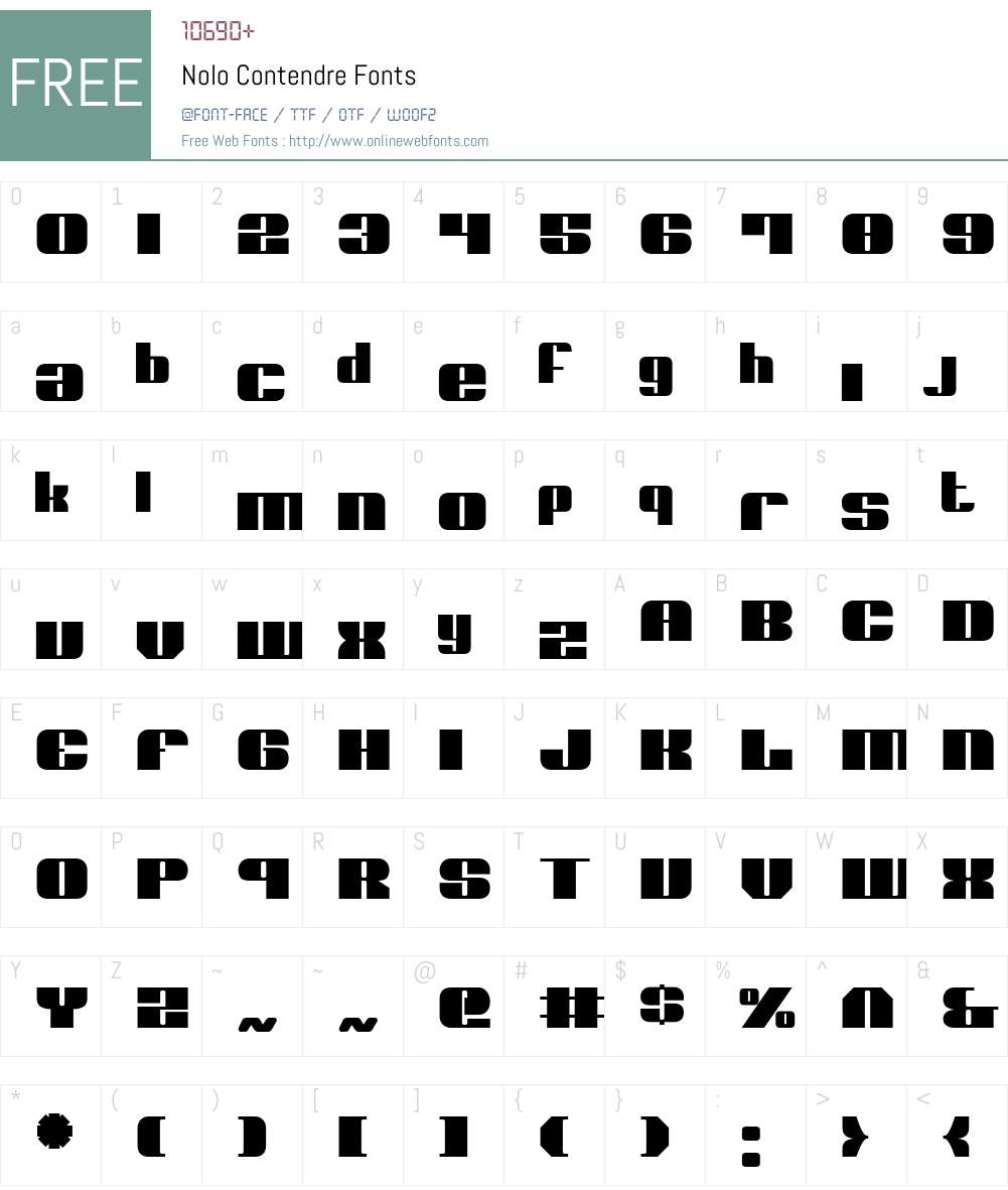 Nolo Contendre Font Screenshots