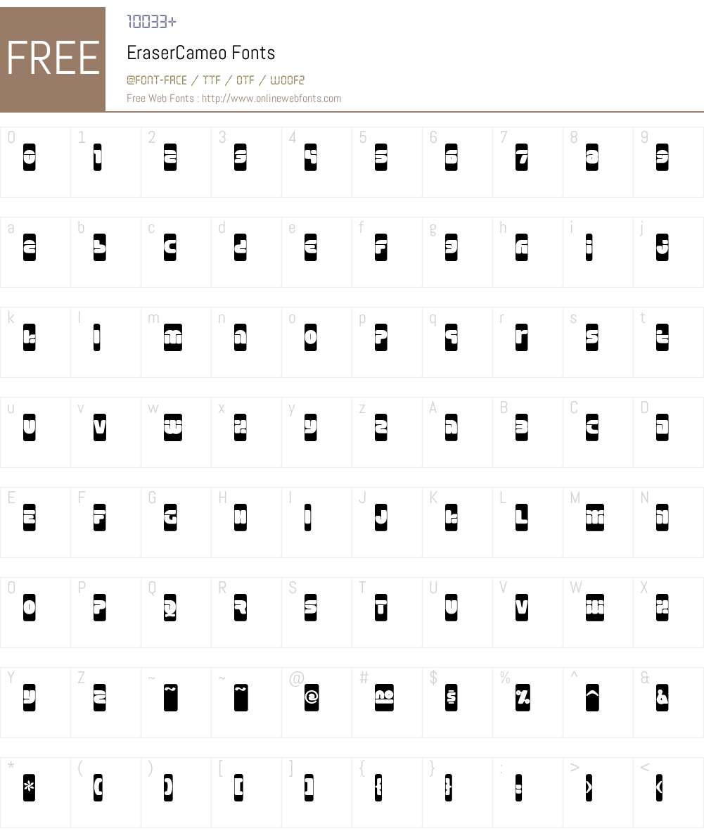 Eraser Font Screenshots