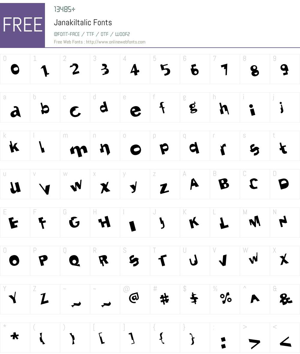 Janaki Font Screenshots