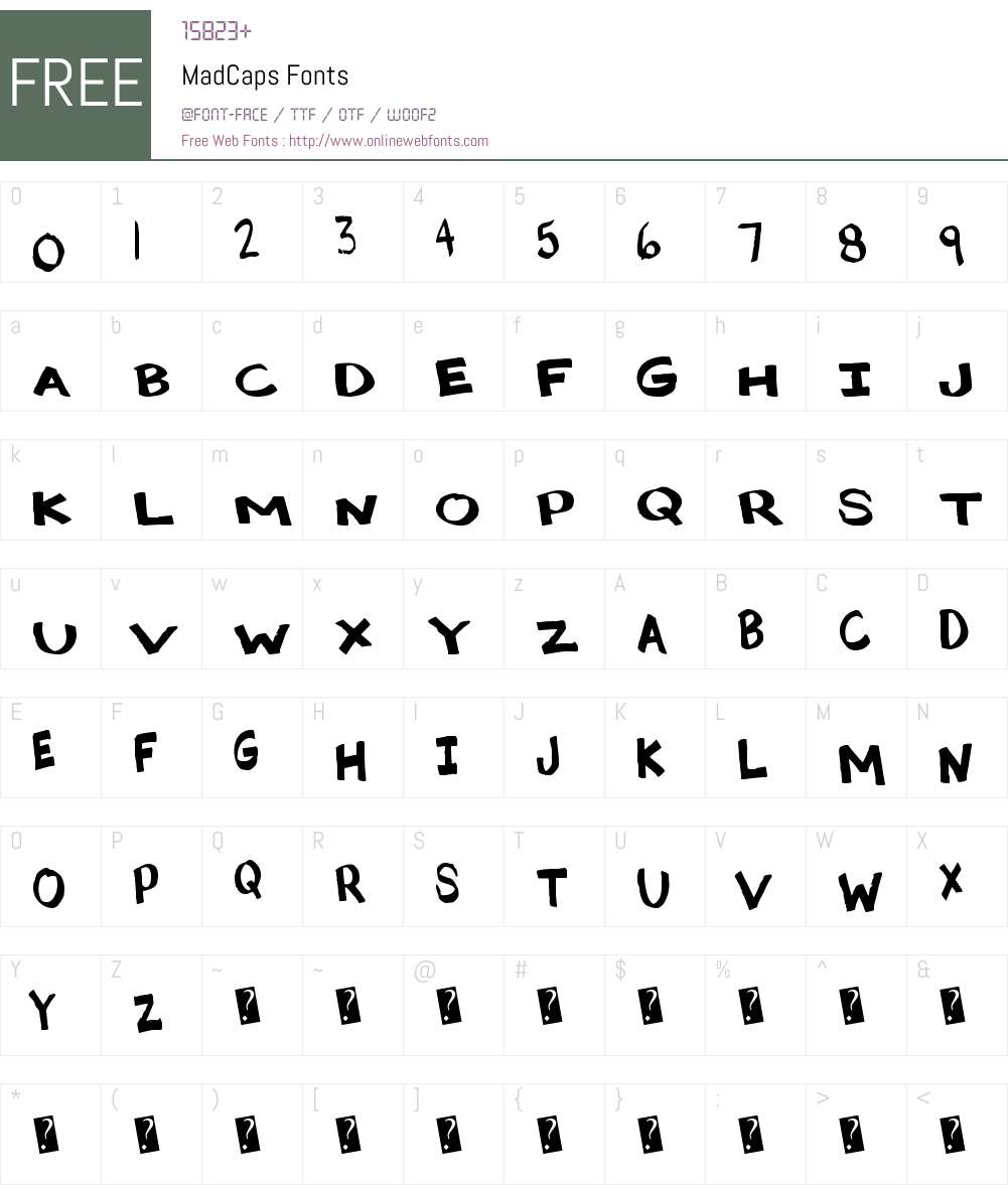 MadCaps Font Screenshots