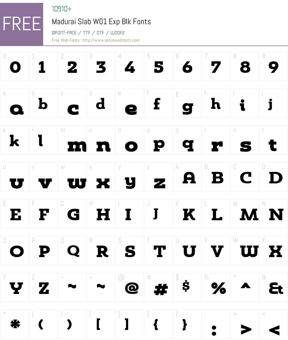 MaduraiSlabW01-ExpBlk Font Screenshots