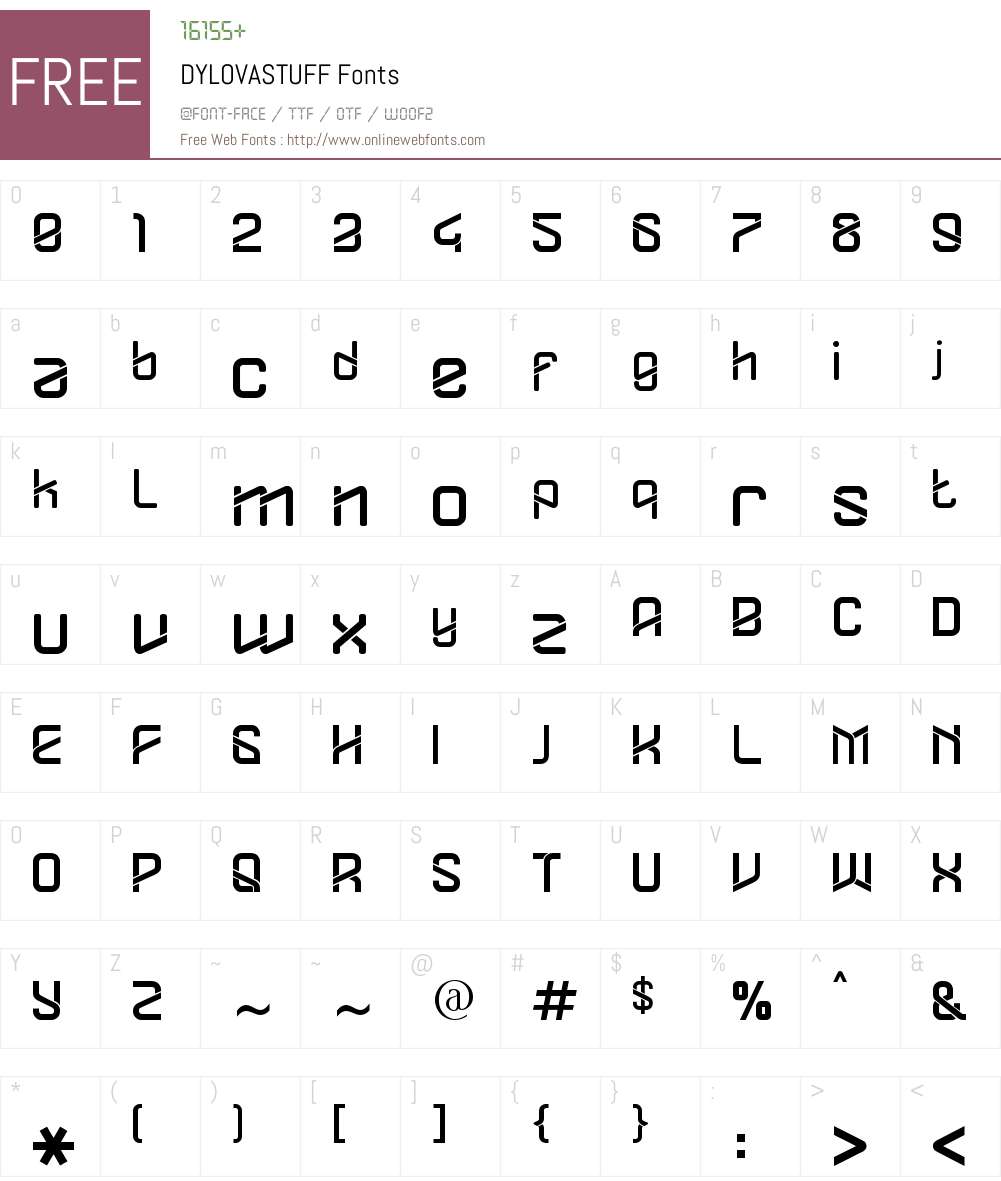 DYLOVASTUFF Font Screenshots