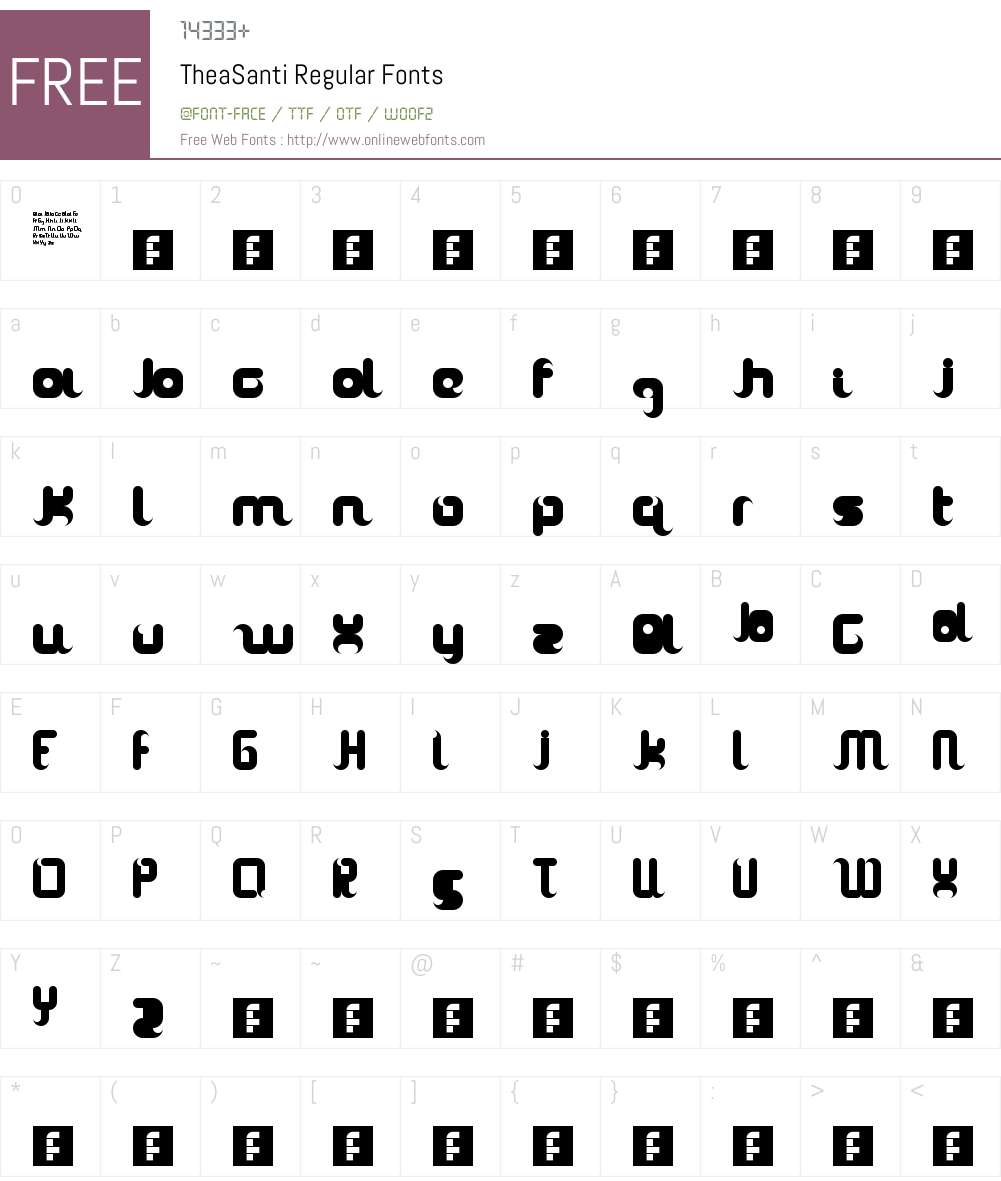 TheaSanti Font Screenshots