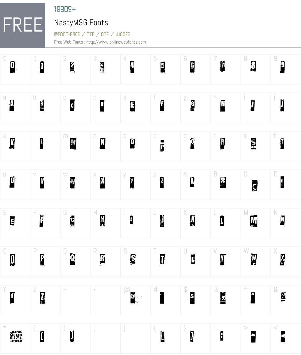 NastyMSG Font Screenshots
