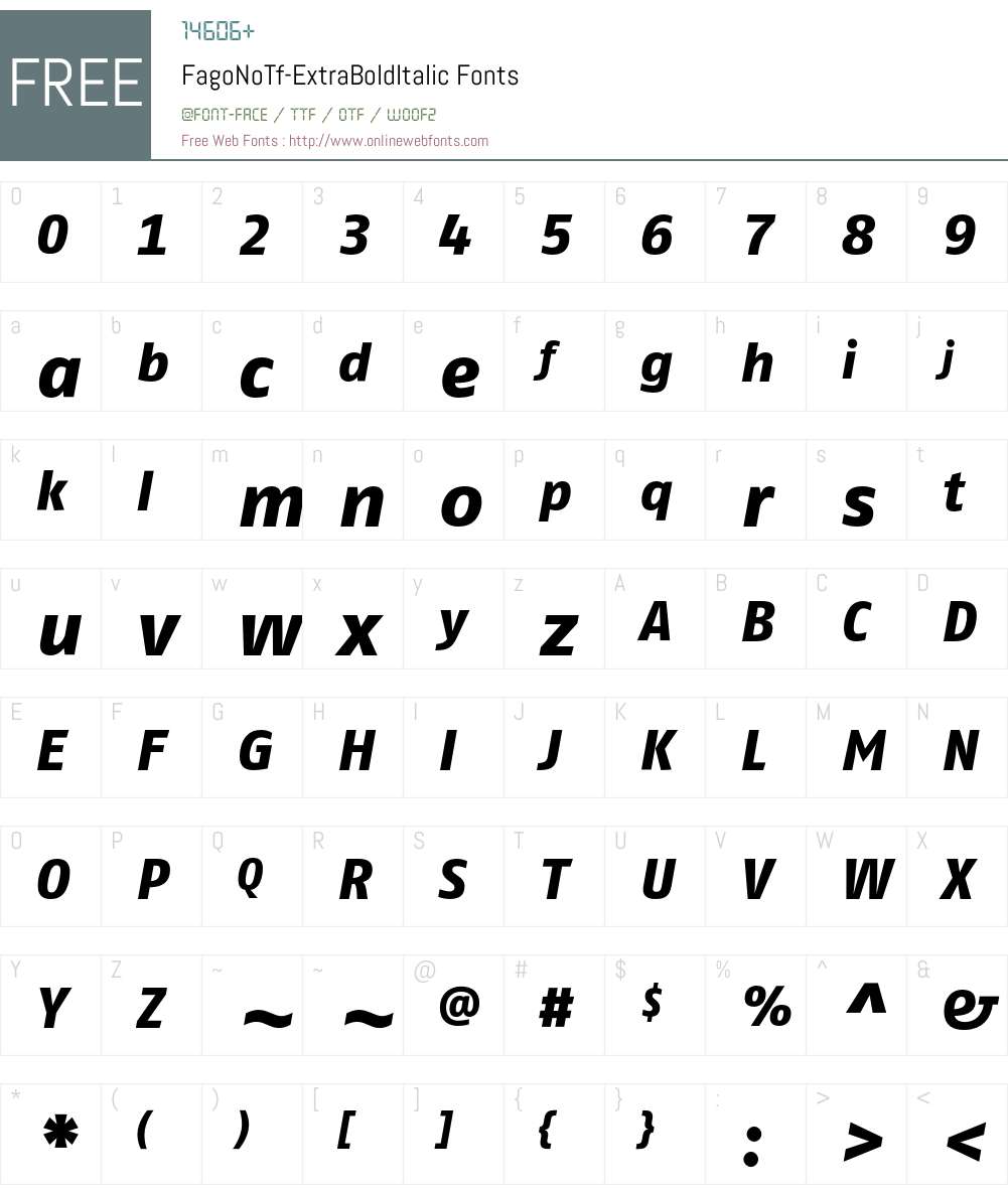 FagoNoTf Font Screenshots