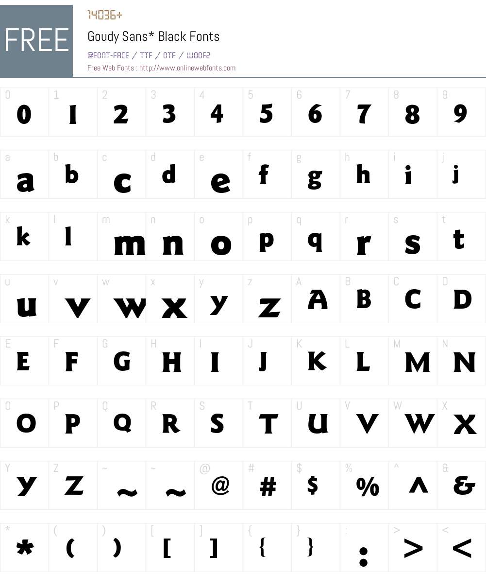 Goudy Sans BQ Font Screenshots
