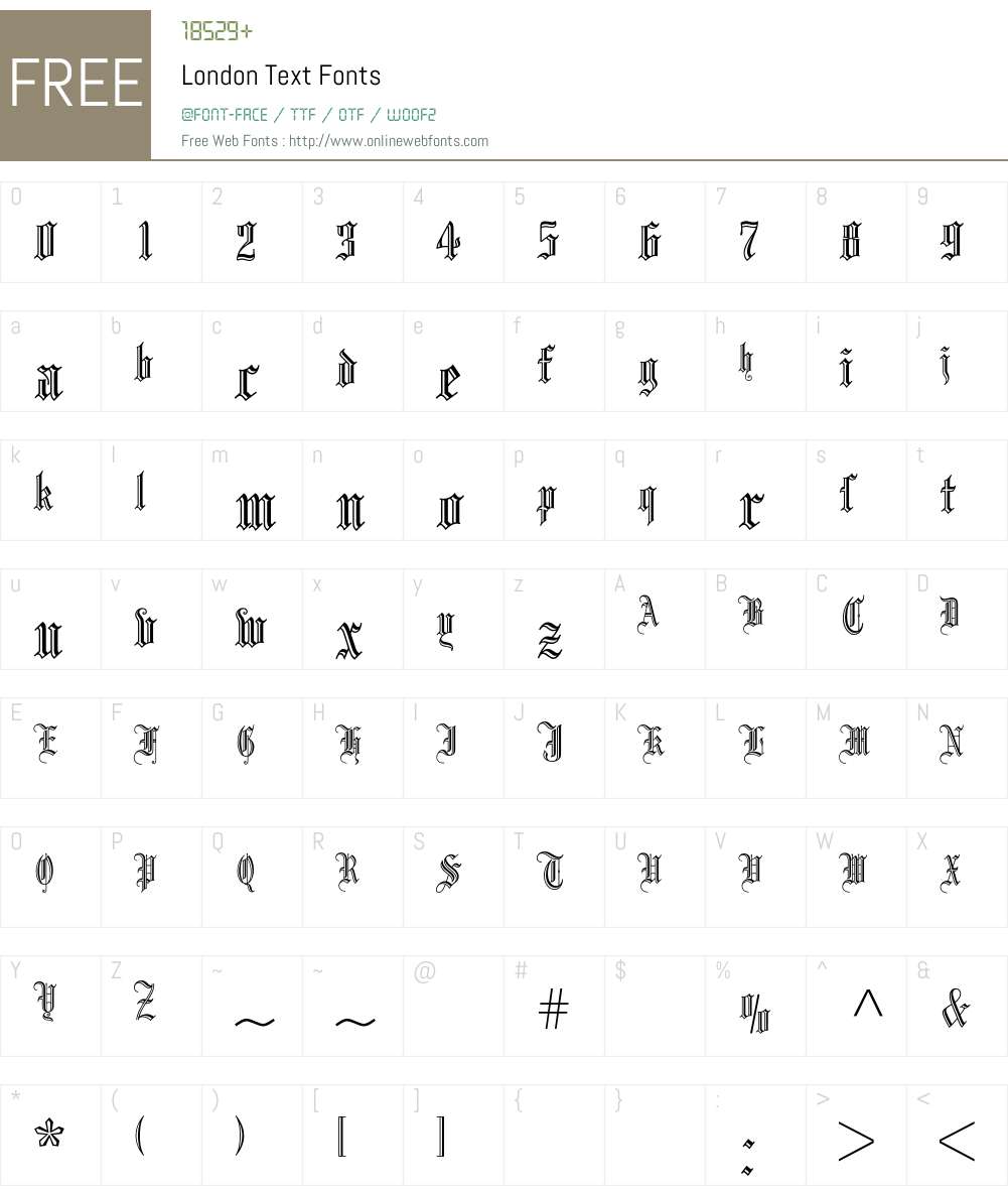 London Text BQ Font Screenshots
