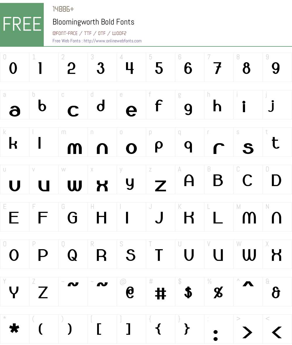Bloomingworth Font Screenshots