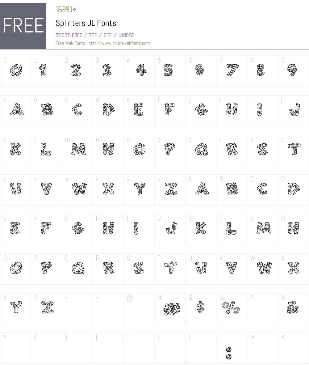 Splinters JL Font Screenshots
