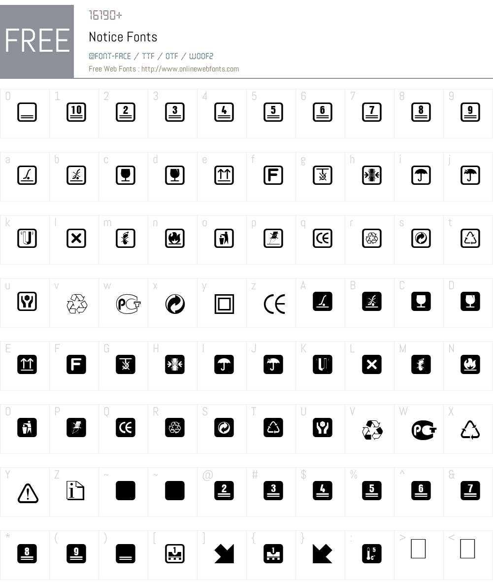Notice Font Screenshots
