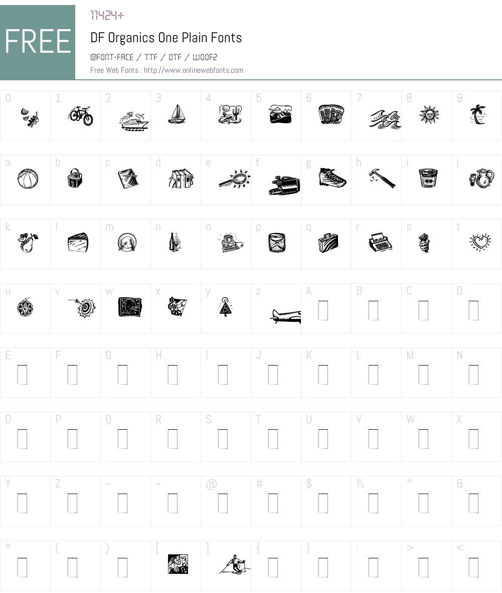 DF Organics One Font Screenshots