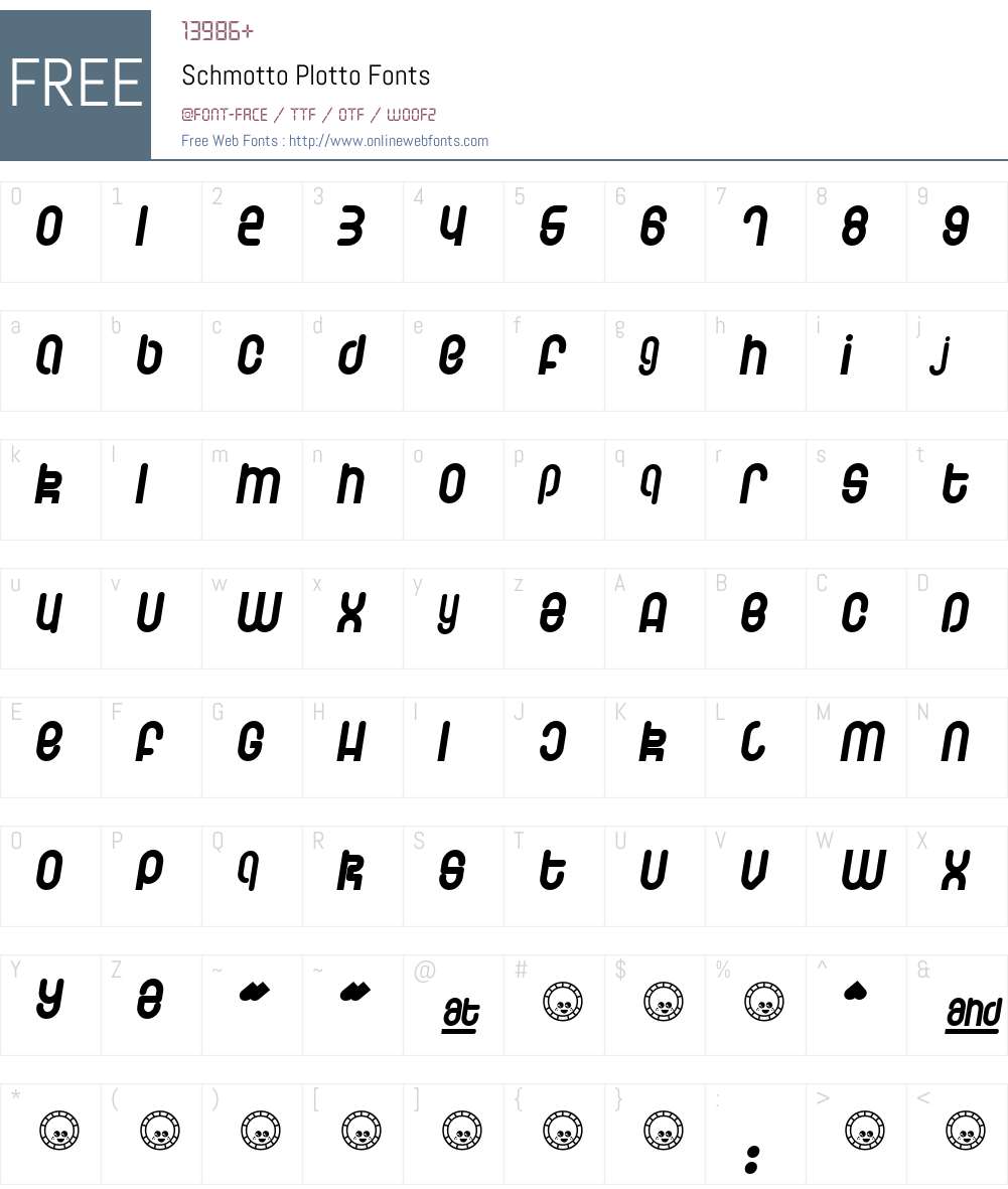 Schmotto Plotto Font Screenshots
