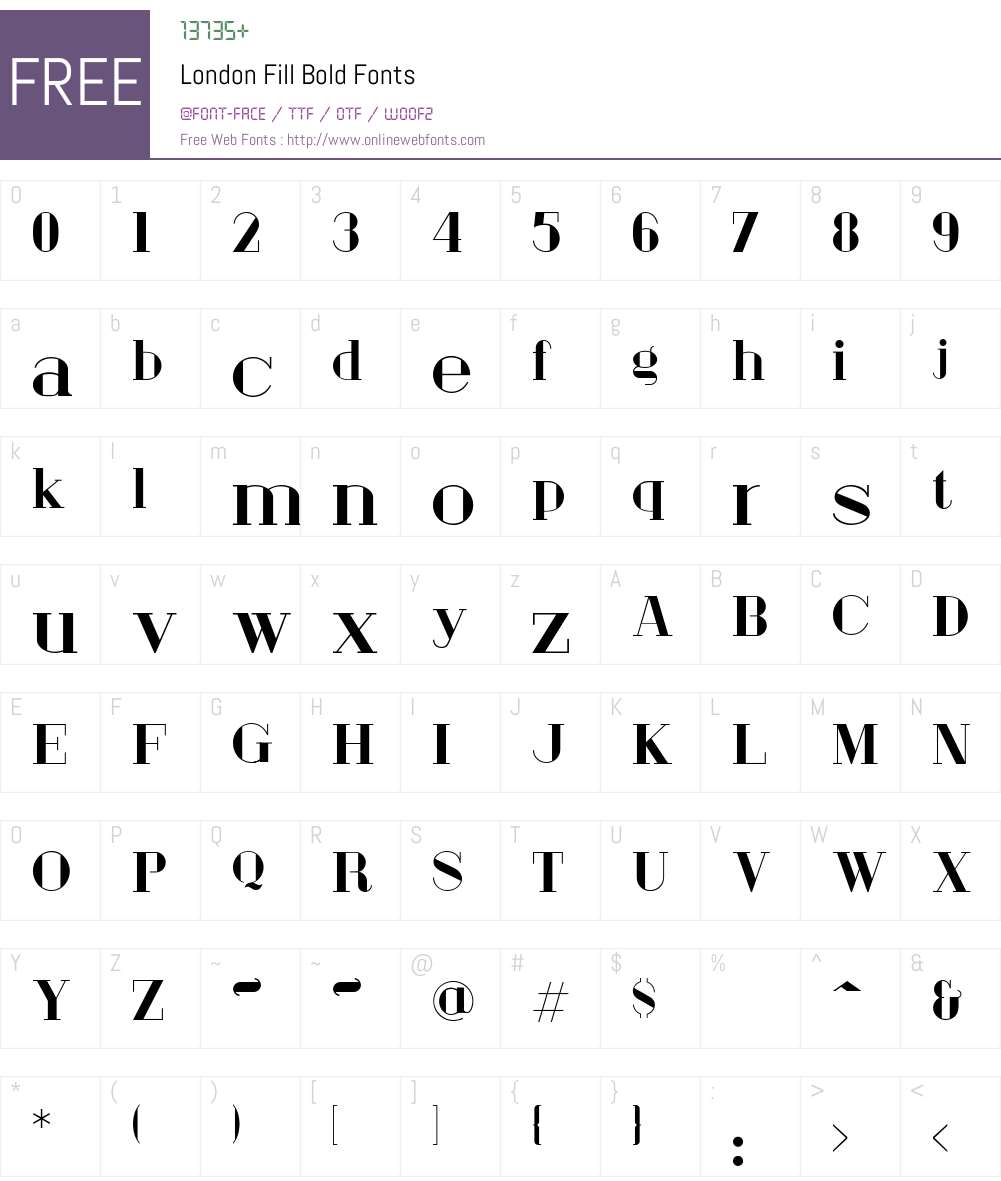 London Font Screenshots