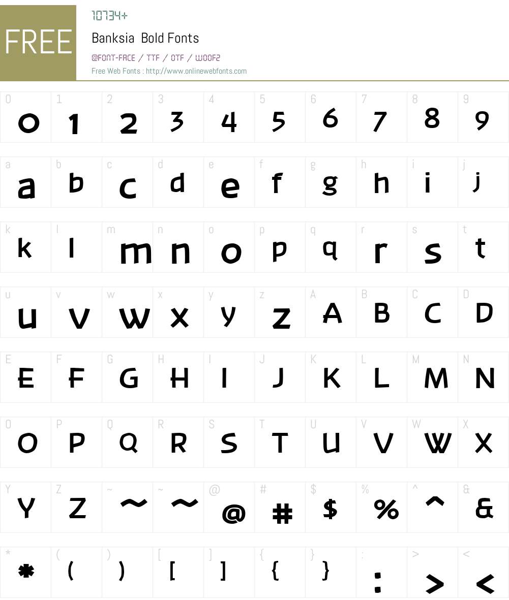 Banksia Font Screenshots