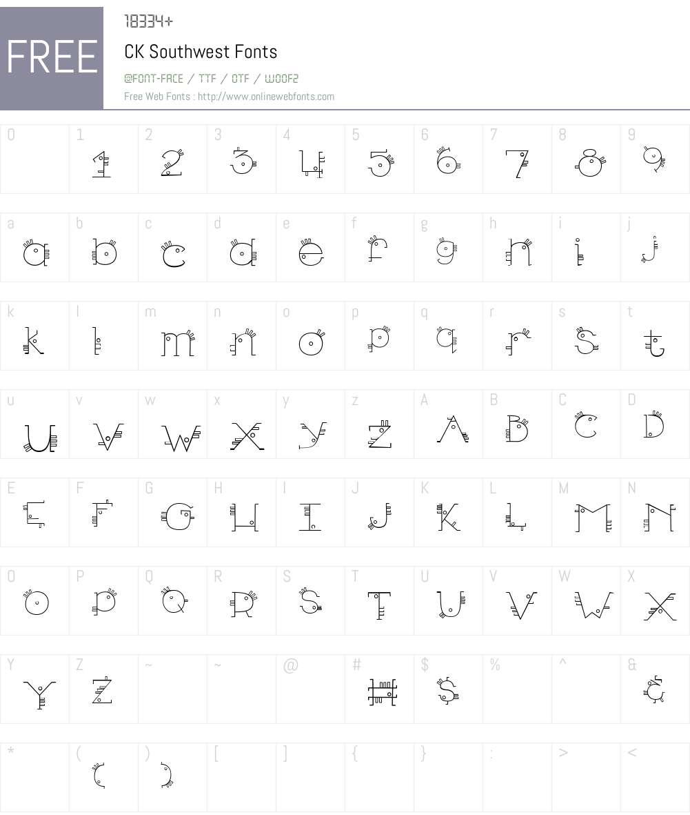 CK Southwest Font Screenshots