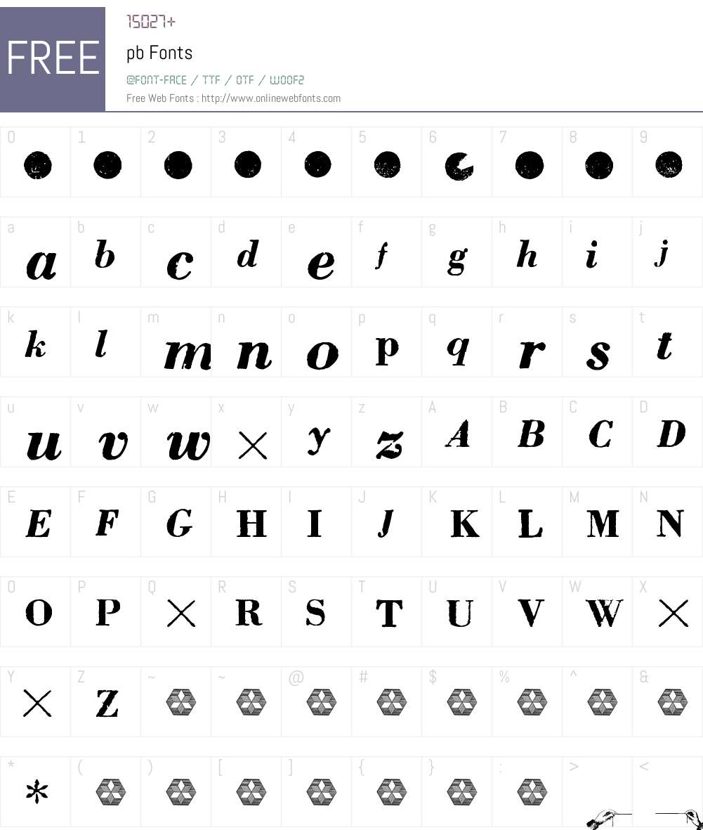 pb Font Screenshots