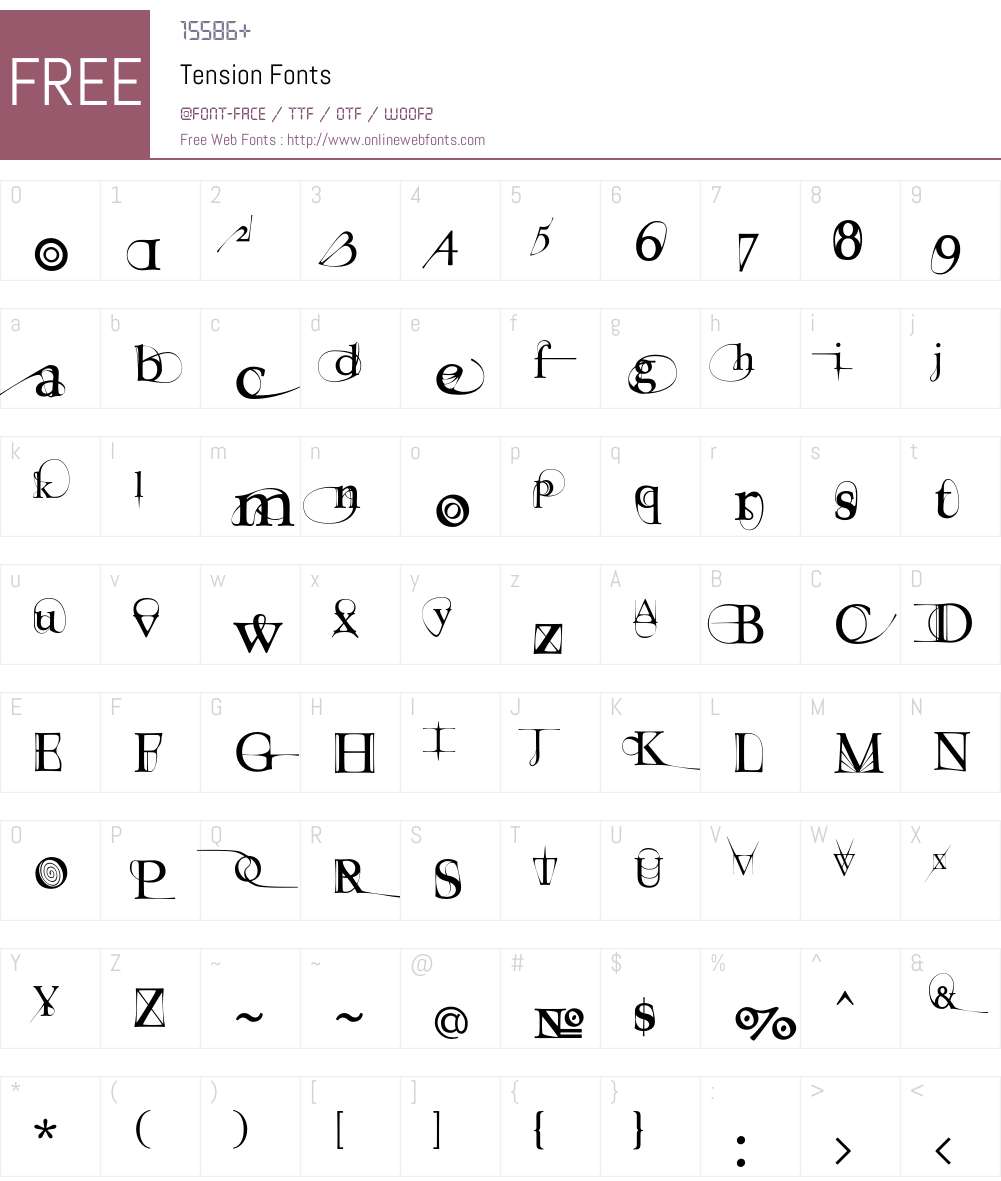 Tension Font Screenshots