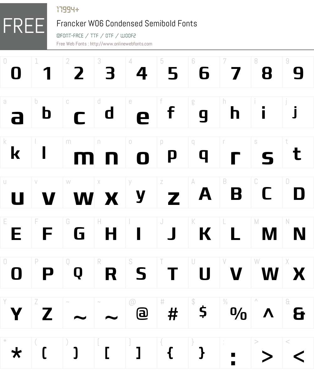 Francker Font Screenshots