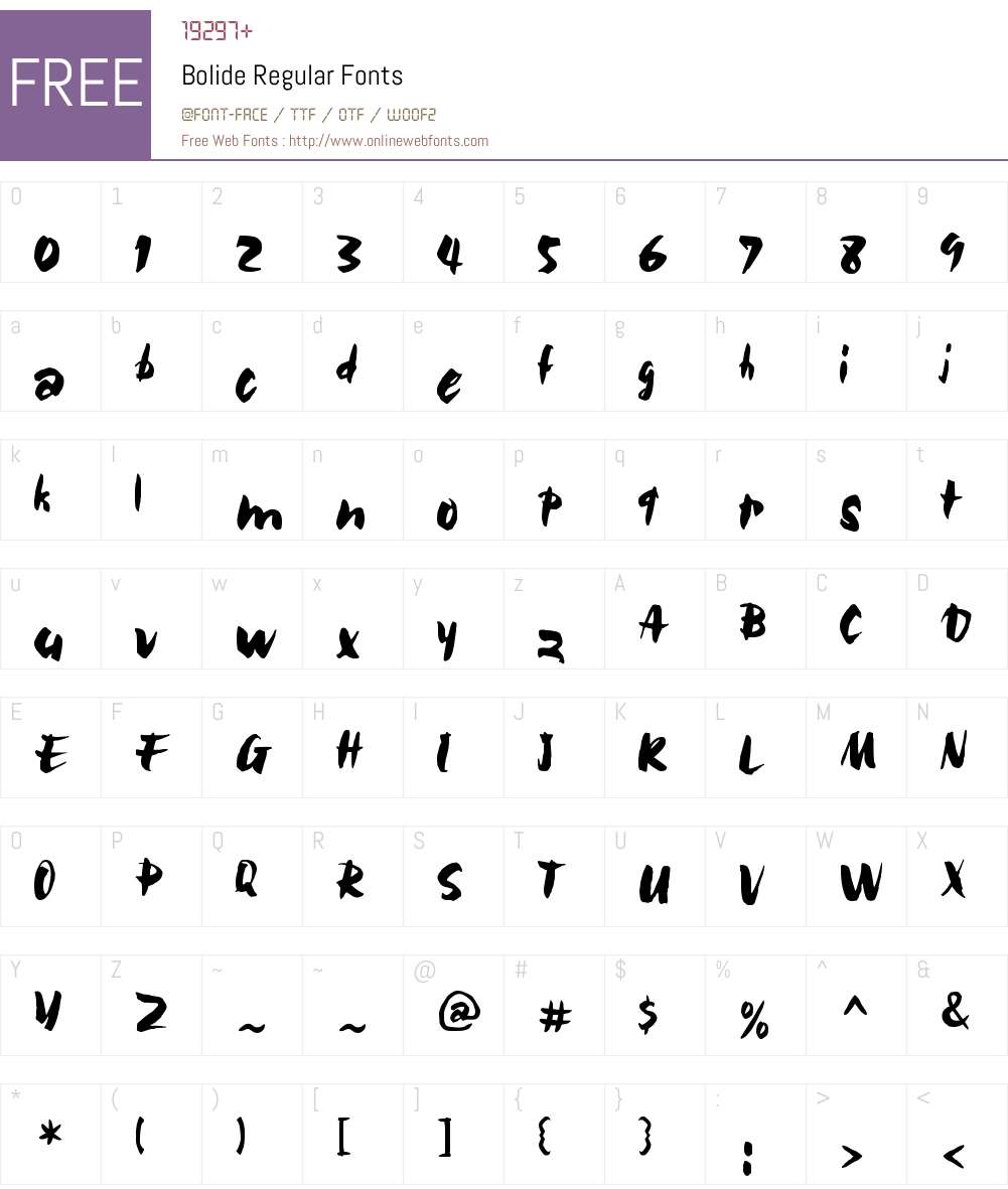 Bolide Font Screenshots