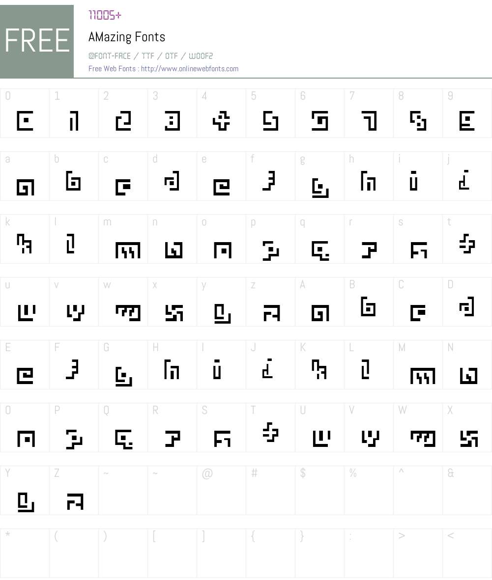 AMazing Font Screenshots
