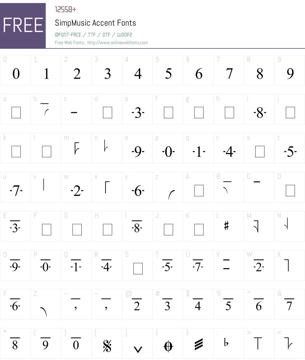 SimpMusic Accent Font Screenshots