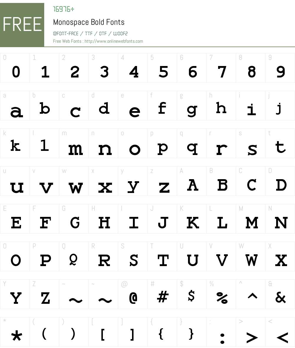 Monospace Font Screenshots