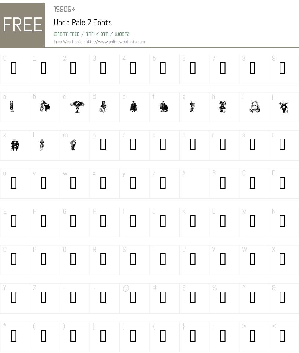 Unca Pale 2 Font Screenshots
