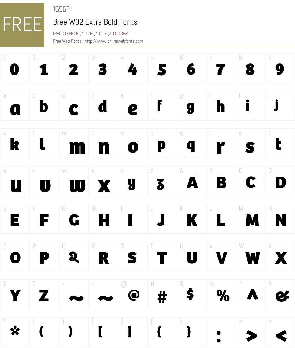 Bree Font Screenshots