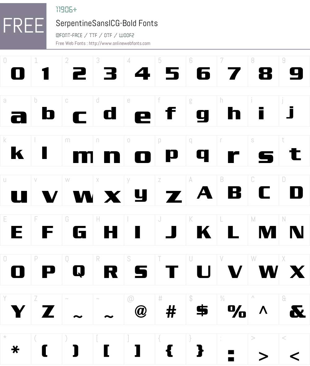 SerpentineSansICG Font Screenshots
