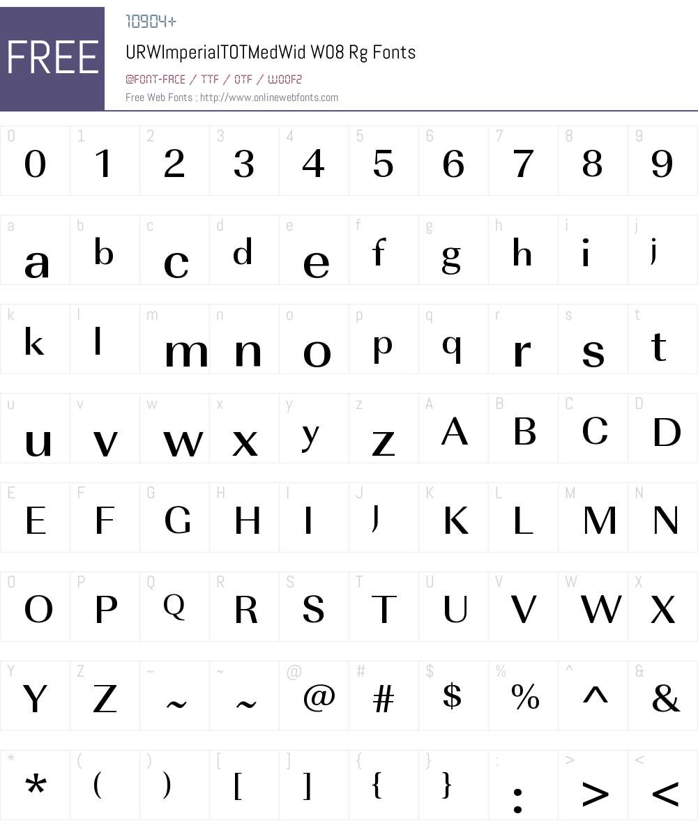 Imperial Font Screenshots