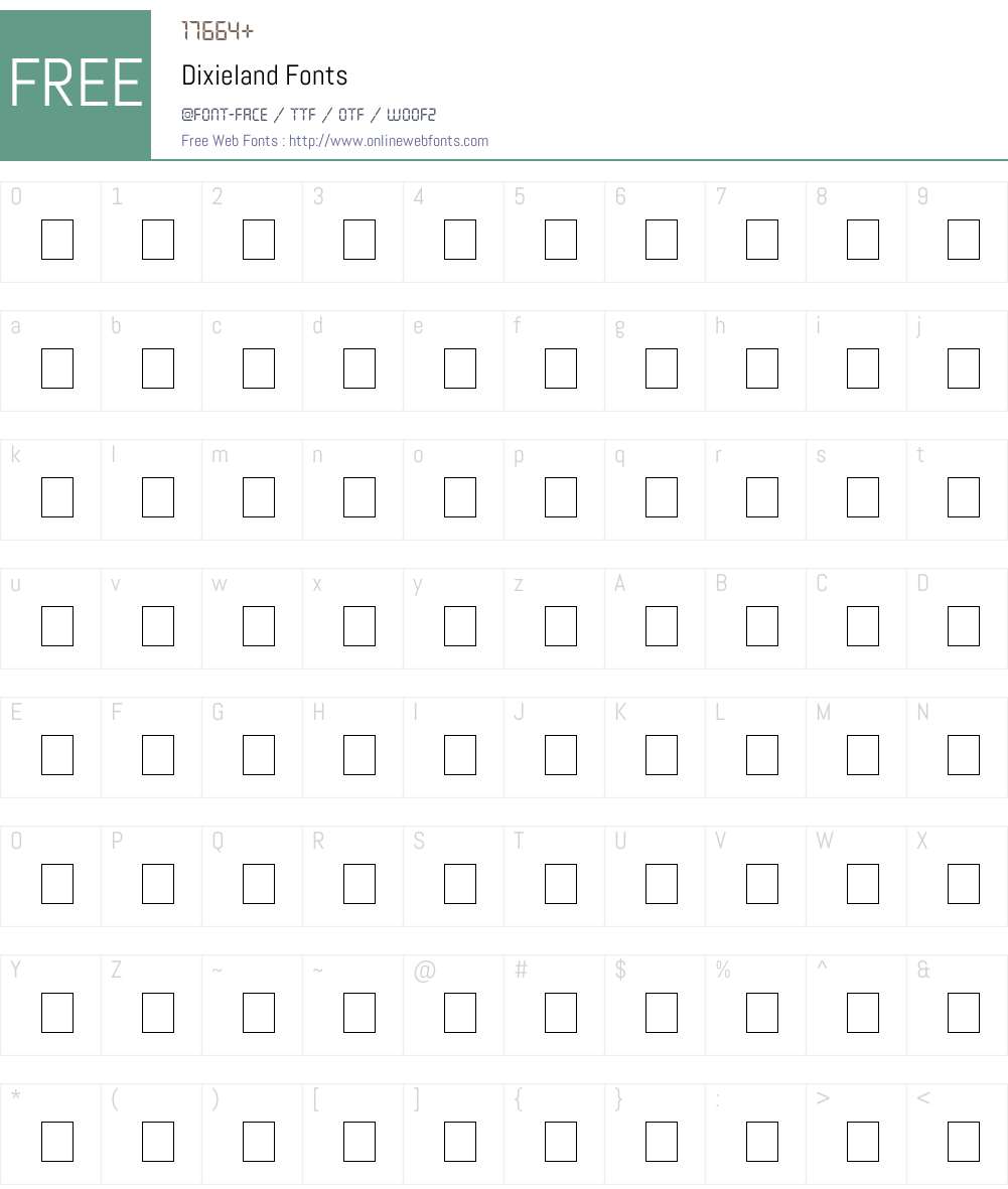 Dixieland Font Screenshots