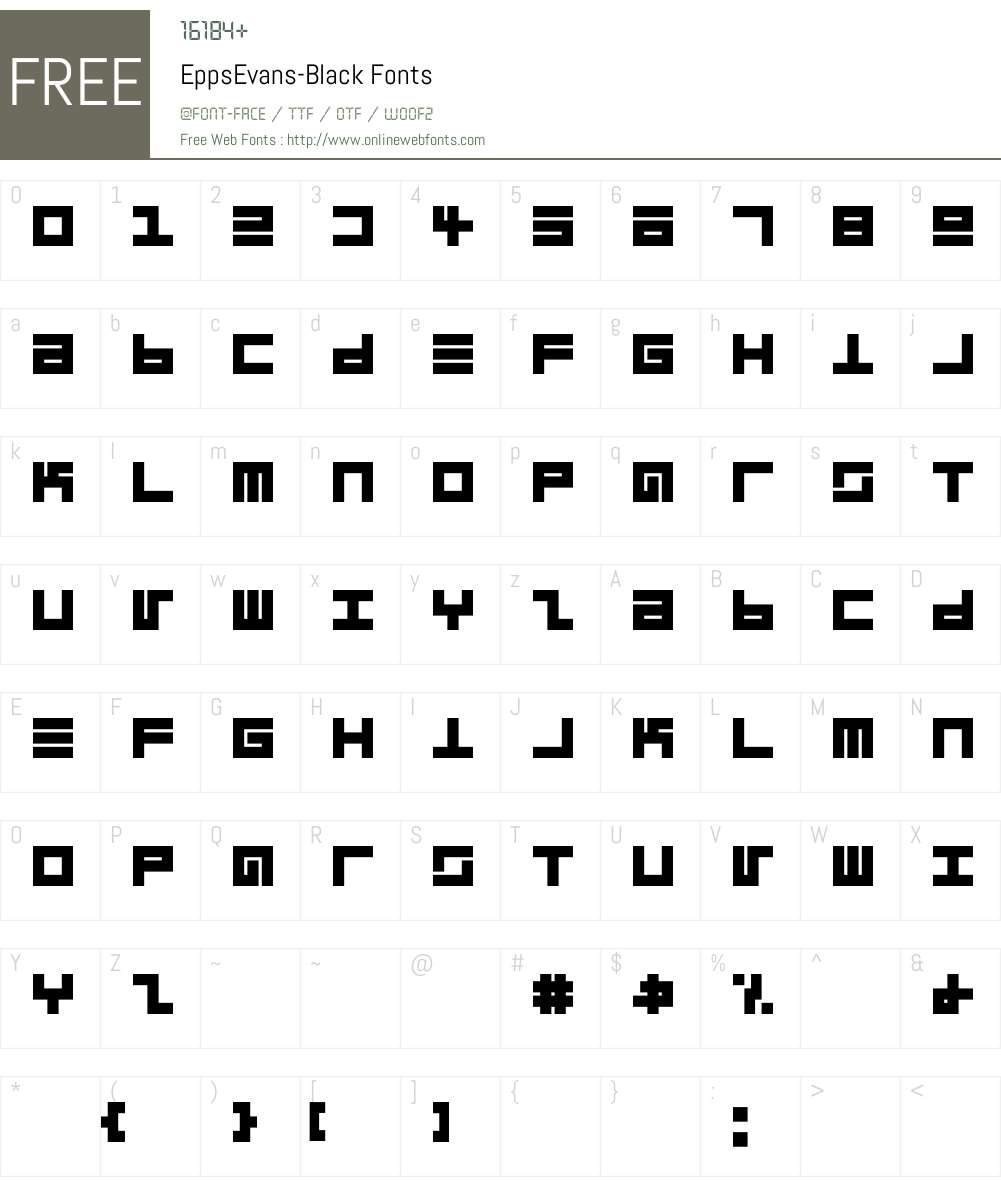 EppsEvans Font Screenshots