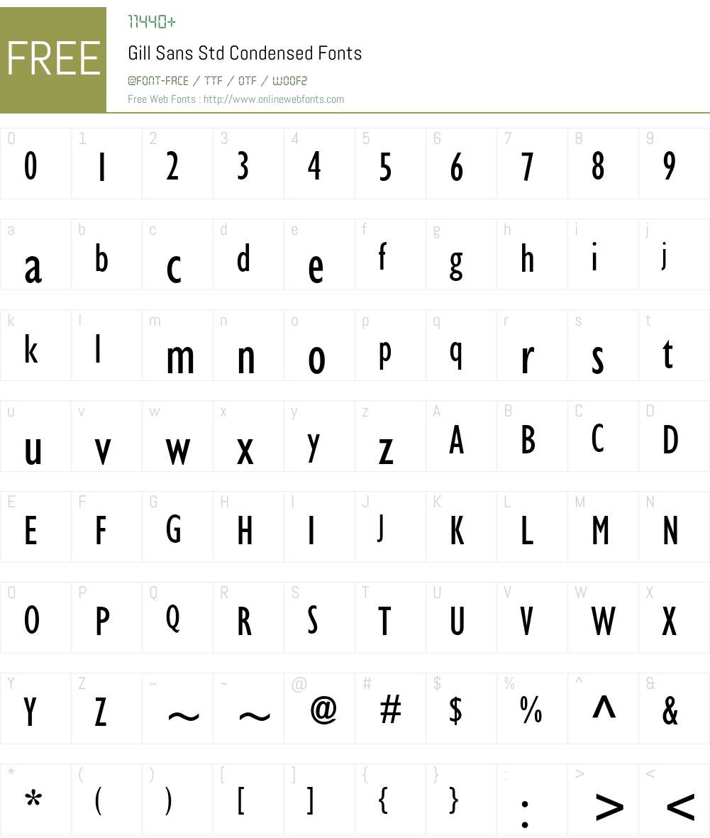 Gill Sans Std Font Screenshots