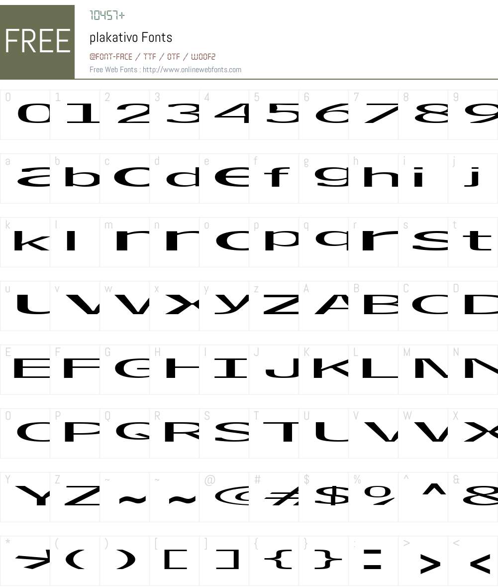 plakativo Font Screenshots