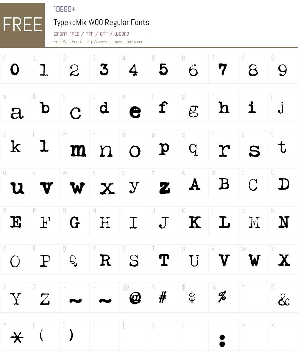 Typeka Font Screenshots