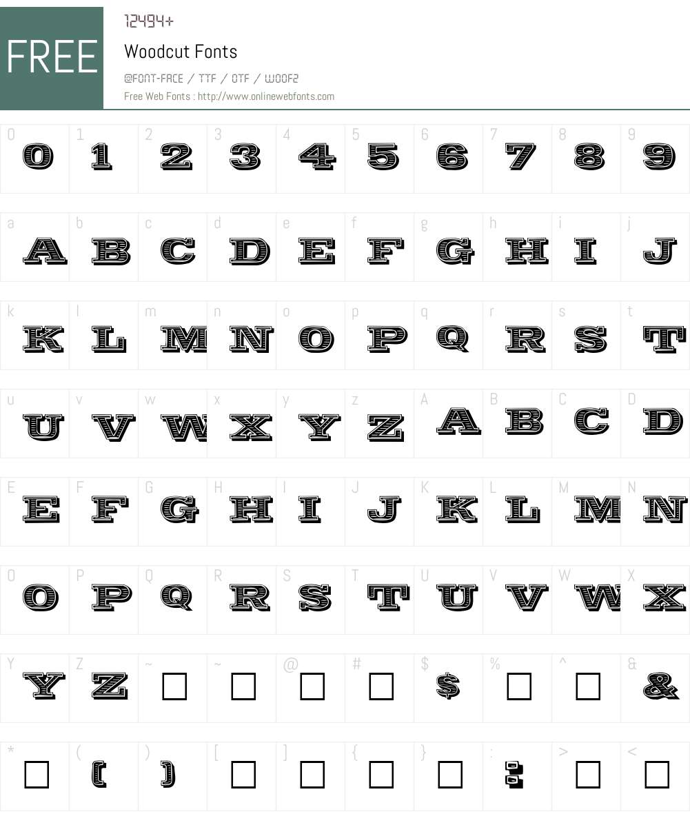 Woodcut Font Screenshots