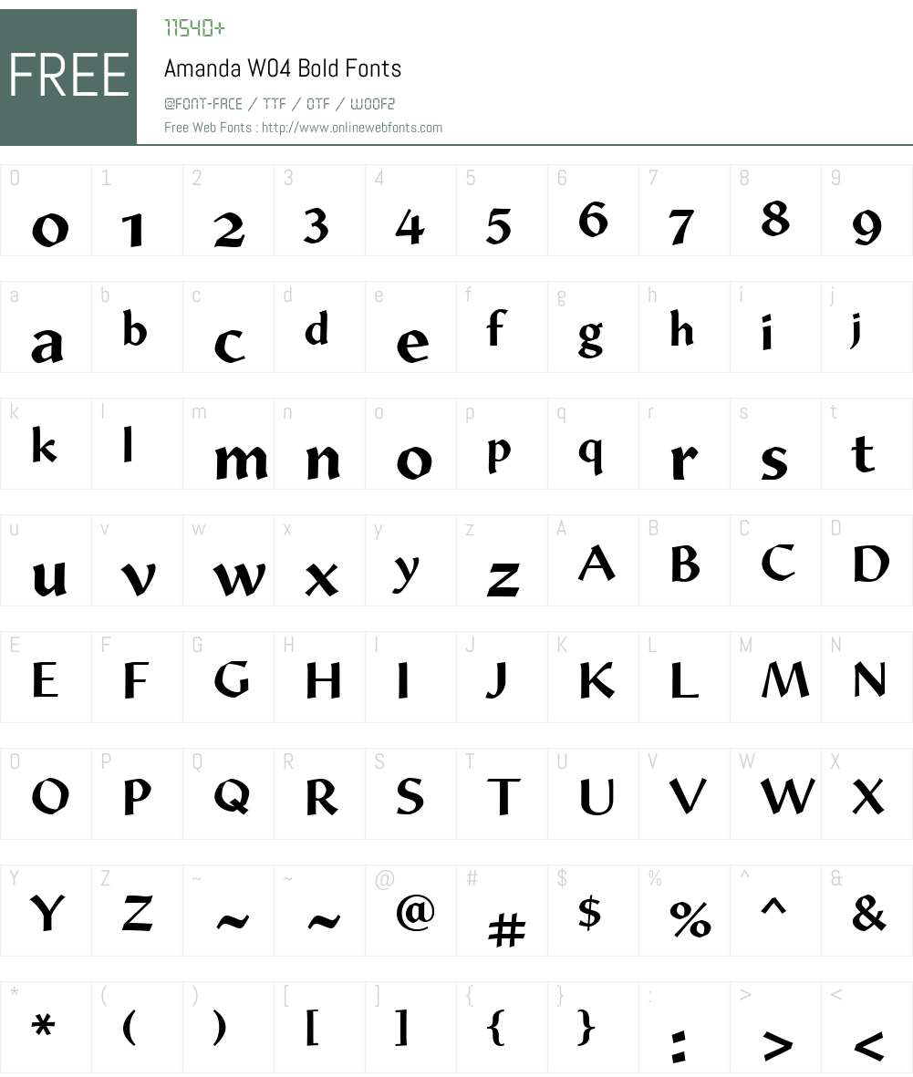 Amanda Font Screenshots
