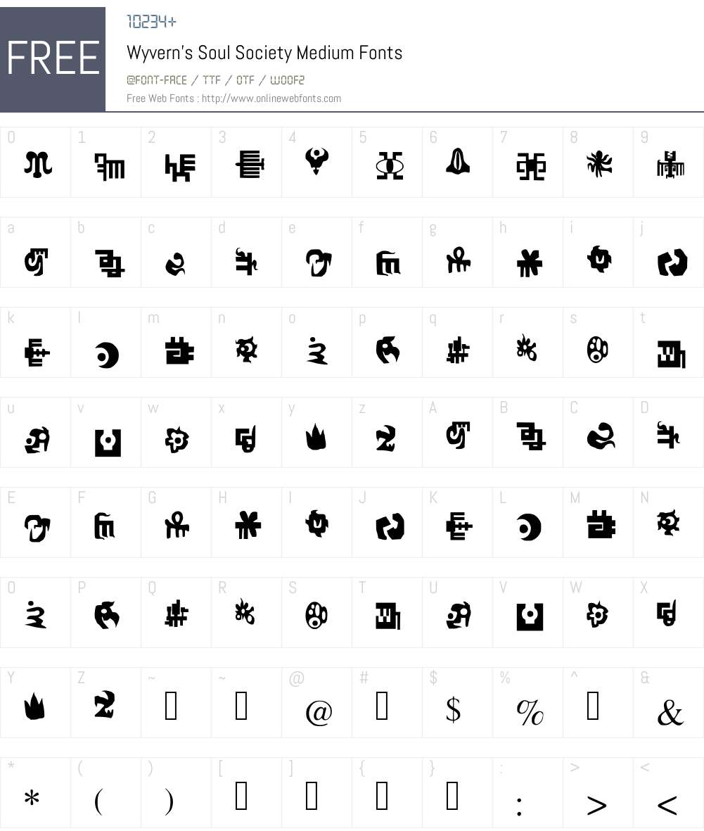Wyvern's Soul Society Font Screenshots