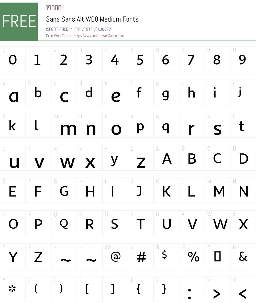Sana Sans Font Screenshots