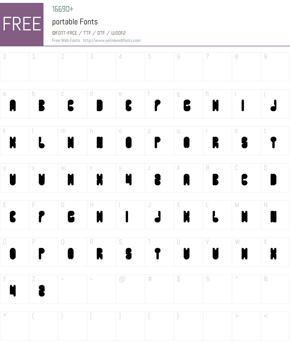 portable Font Screenshots