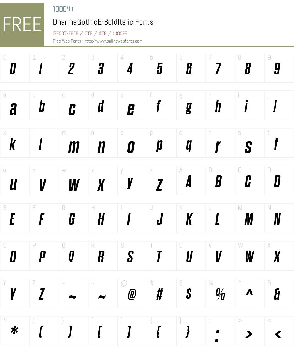 DharmaGothicE BoldItalic 1 000 com myfonts flat it dharma gothic e bold italic wfkit2 gXdN Fonts 