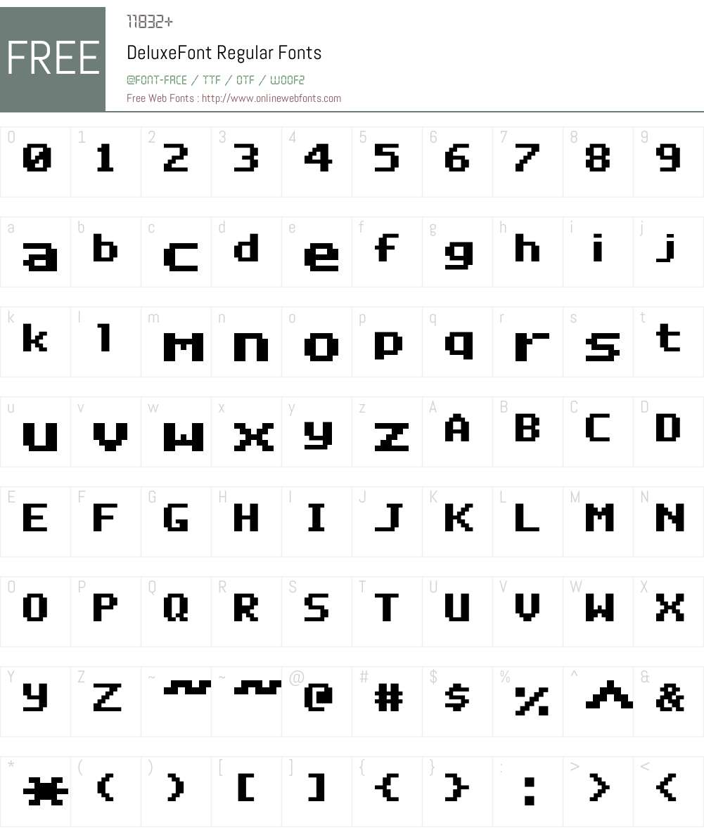 DeluxeFont Font Screenshots