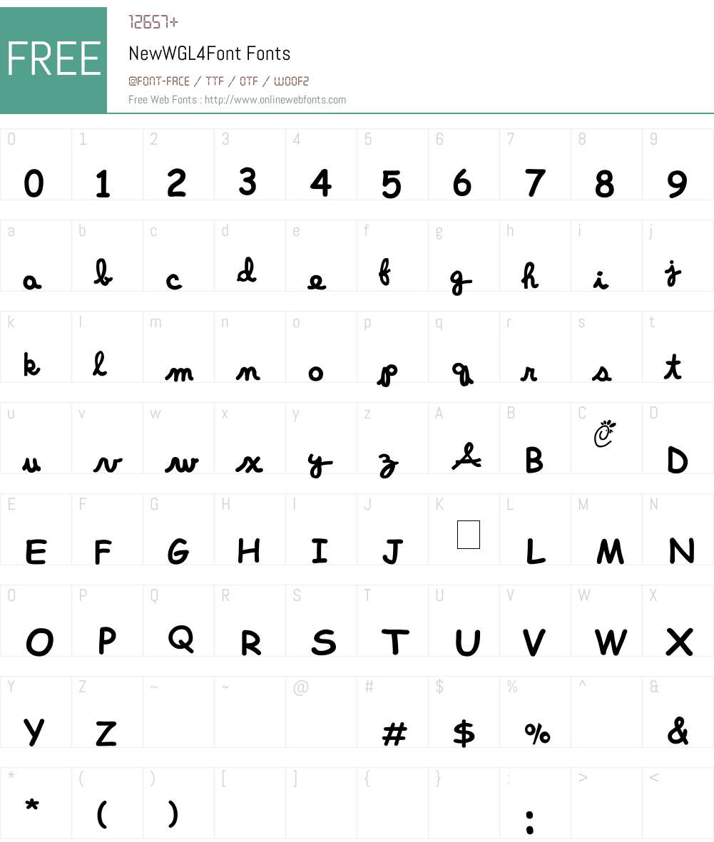 NewWGL4Font Font Screenshots