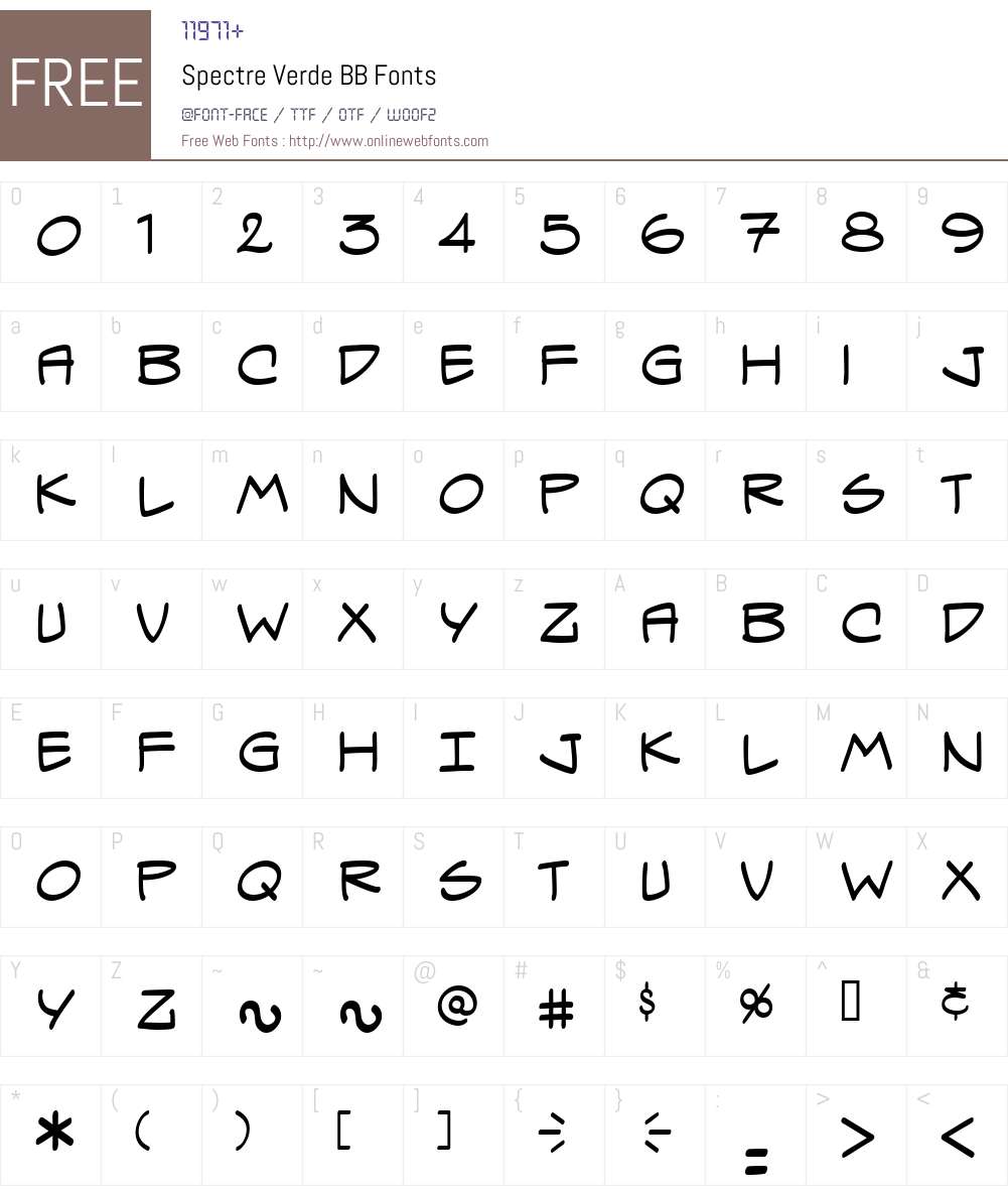 Spectre Verde BB Font Screenshots