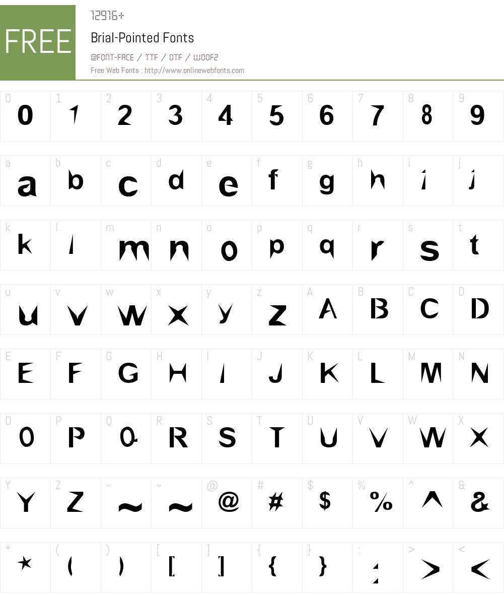 Brial Font Screenshots