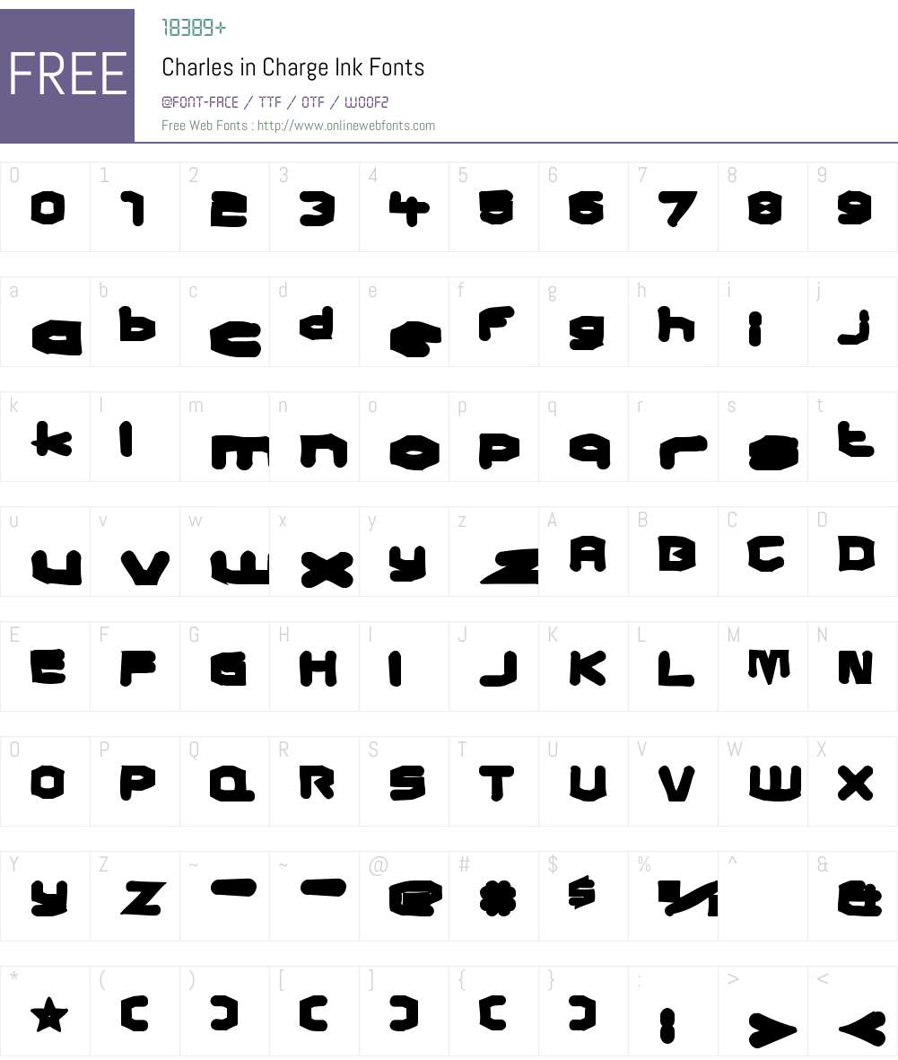 Charles in Charge Ink Font Screenshots